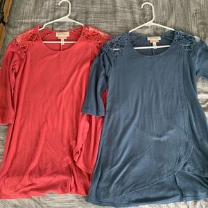Set of two Jessica Simpson nursing tops GUC size s